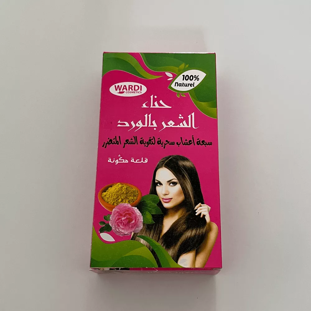 Henné à la rose pour cheveux 150g au Maroc - Derb 3omar Boutique