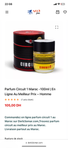Parfum Circuit 1 Maroc -100ml | En ligne au meilleur prix - Homme