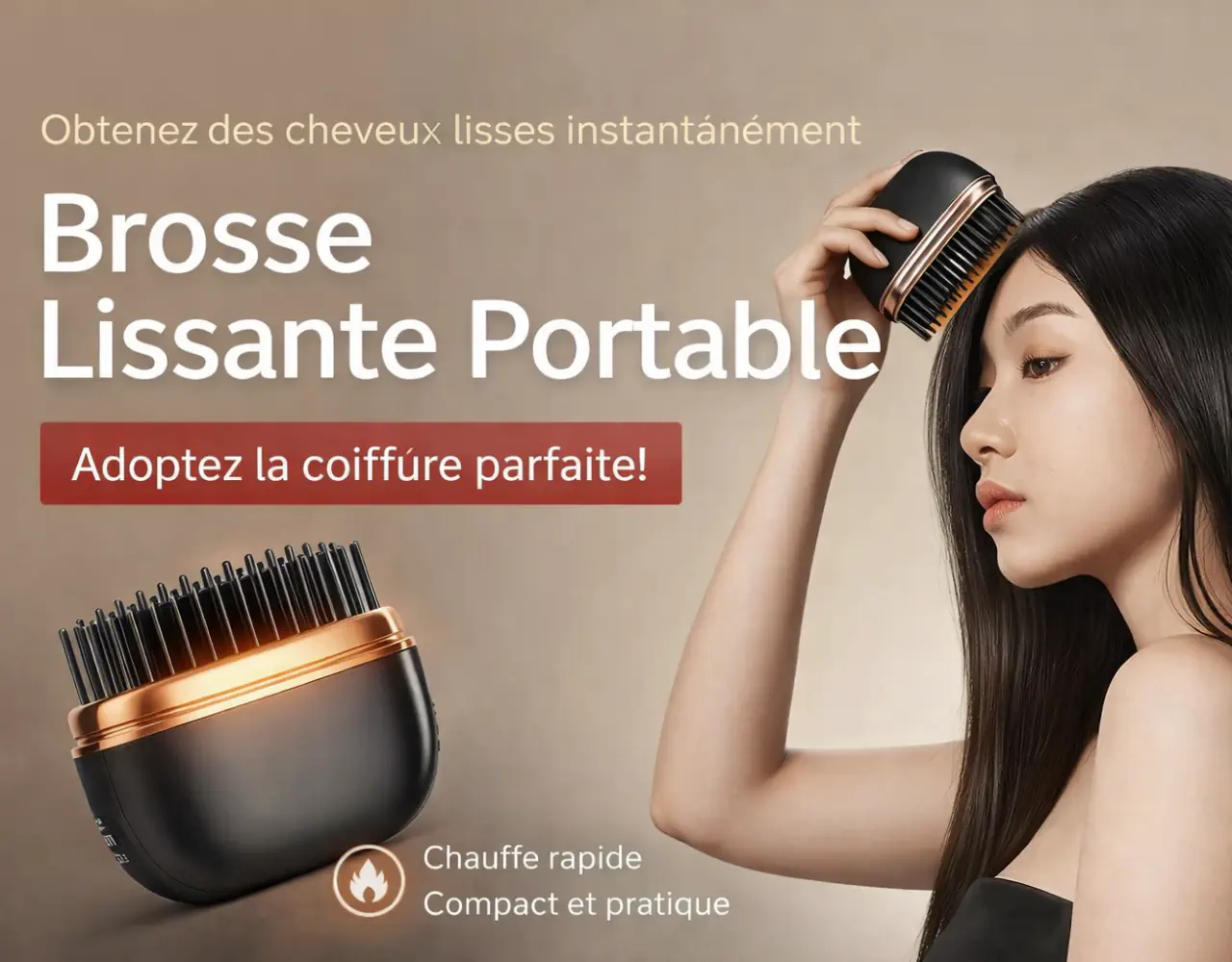 Lisseur cheveux avec technologie ionique négative pour réduire les frisottis