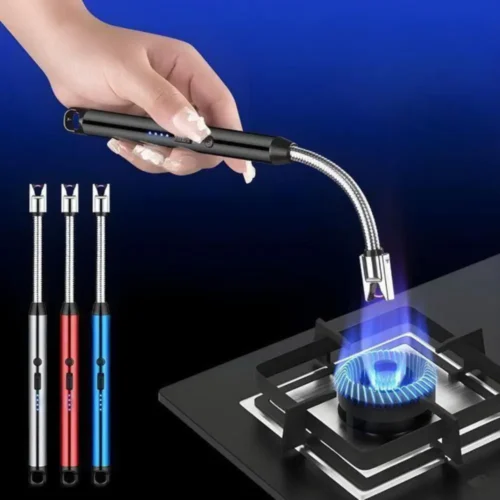 Allume-gaz électrique sans flamme avec cou flexible résistant au vent