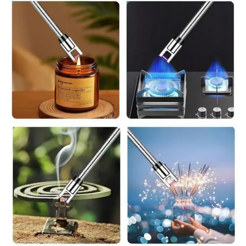 Briquet électrique ARC plasma rechargeable USB pour barbecue et camping