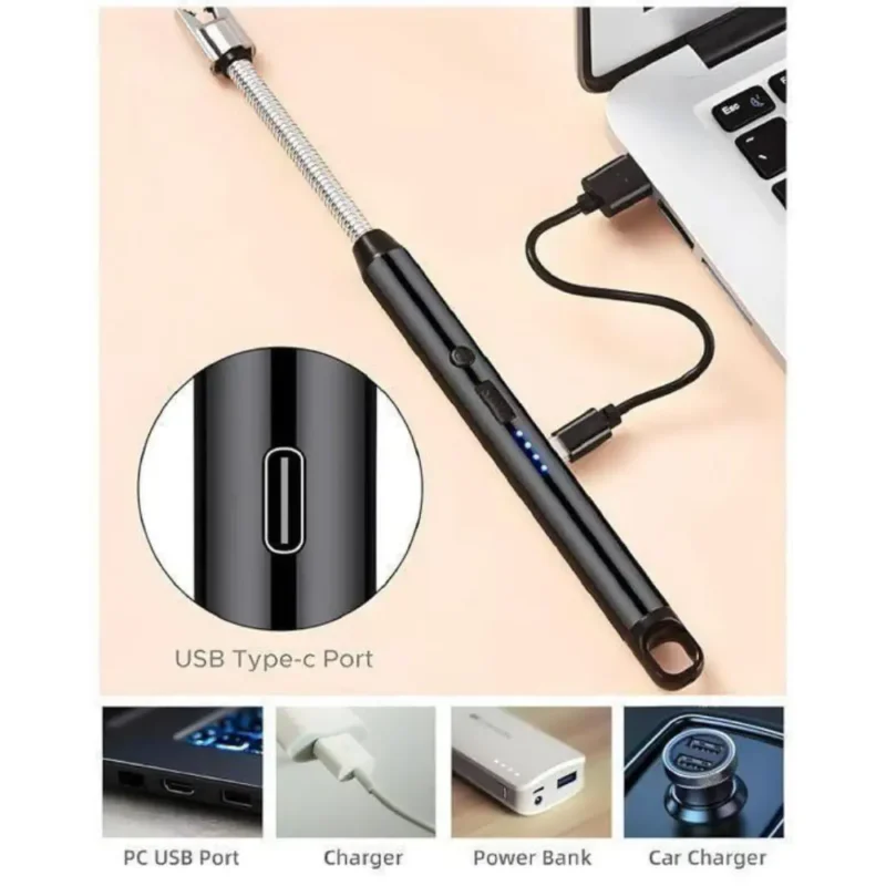 Briquet plasma USB écologique pour bougies, grill et usage extérieur