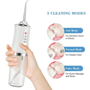 Nettoyeur dentaire sans fil avec réservoir 220 ml étanche IPX7 Nettoyeur dentaire sans fil avec réservoir 220 ml étanche IPX7