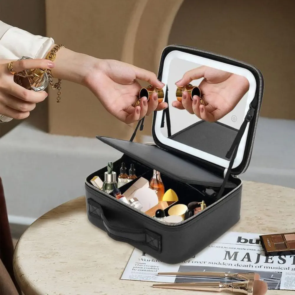 Trousse de Maquillage avec Miroir LED 4K au Maroc - Derb 3omar Boutique