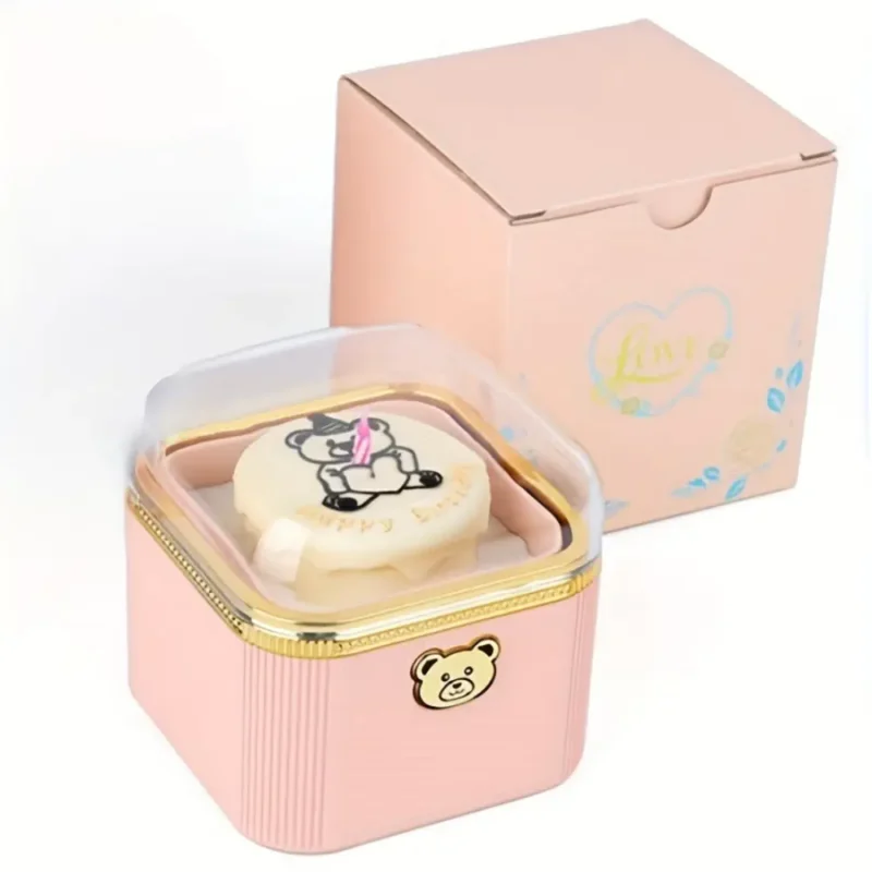 coffret contient de délicates petites bougies et un bouton secret qui, une fois pressé, révèle un bijou ou tout autre 4 Coffret Surprise Rose avec Bougies – Cadeau Romantique